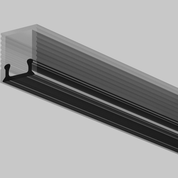 Рассеиватель для профиля 08×09 (Чёрный, 2 м), ALM-0809-B-DF-2M 642018