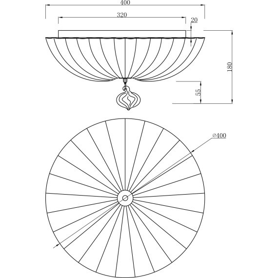Настенно-потолочный светильник Maytoni C216-CL-03-N SIENNA под лампы 3xE27 60W