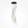 Подвесная каскадная светодиодная люстра "второй свет" LED 51W RA80 3950лм 3000К Maytoni Bubble dream MOD383PL-L40BBS3K