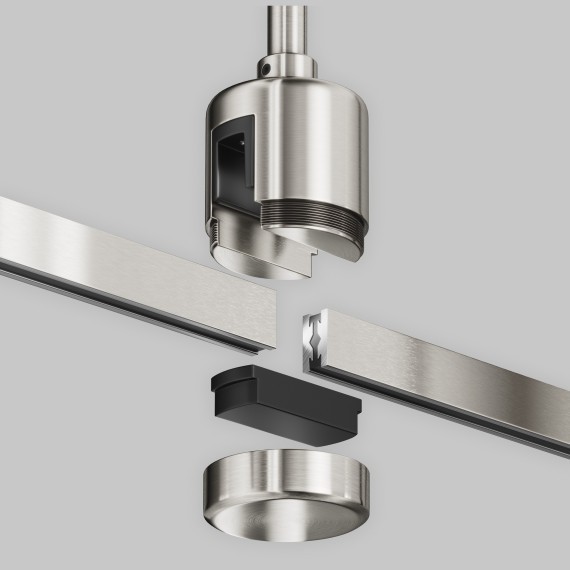 Крепление потолочное с прямым коннектором питания Maytoni Flarity платина TRA156C-IPC1-PT