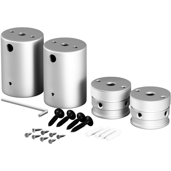 Набор для двухстороннего накладного монтажа Nemo D25 серебро 20319