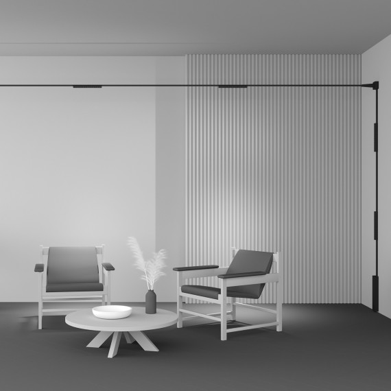 TR162-1-12W3K-M-B Светодиодный светильник на резиновый шинопровод Maytoni Elasity CRI90+ 3000К 590Лм 36° 12Вт