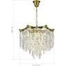 SL1659.303.07 Светильник подвесной ST-Luce Латунь/Прозрачный E14 7*60W OFELIA