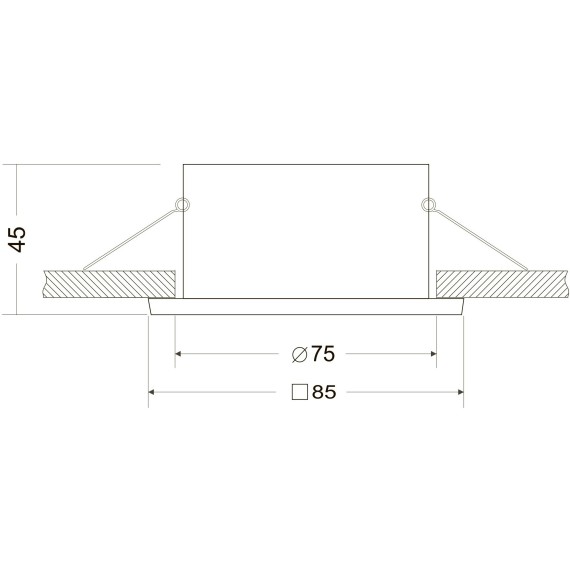 Встраиваемый светильник Maytoni DL033-2-01W Zoom IP65 под лампу 1xGU10 50W