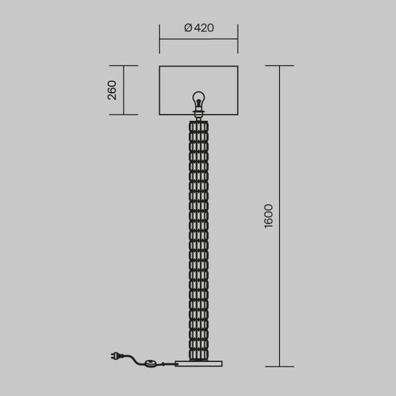 Торшер с выключателем Talento DIA008FL-01CH