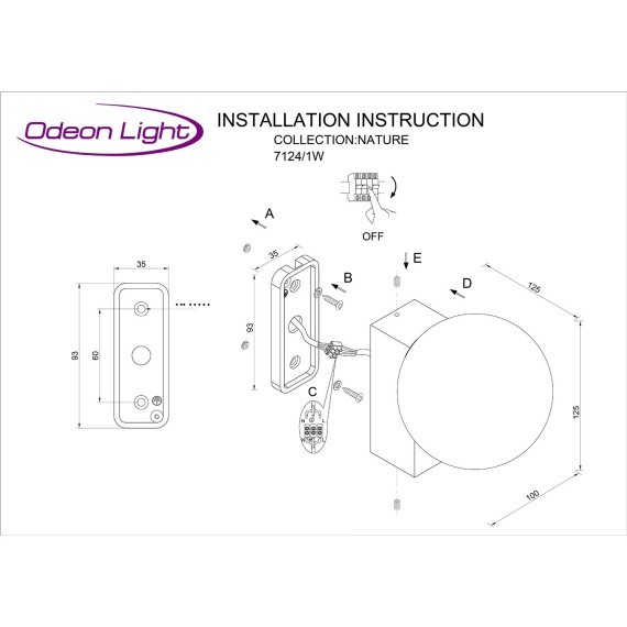 Фасадный светильник IP65 LED 1*G9 LED*5W 220-240V VIVA 7124/1W