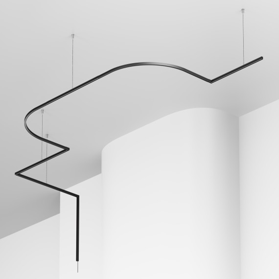 TRX184-111B-1 Шинопровод черный, узкий 5мм, накладной/подвесной длина 1м Maytoni Levity (обн. артикул)