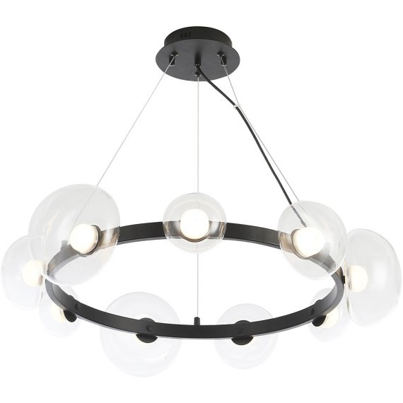Люстра Crystal Lux BOSQUE SP9 BLACK/TRANSPARENT