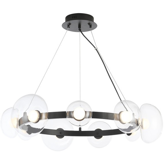 Люстра Crystal Lux BOSQUE SP9 BLACK/TRANSPARENT