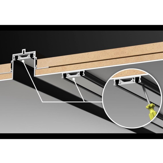 Магнитный плоский 2м шинопровод встраиваемый в ГКЛ 12мм Novotech Smal 135199