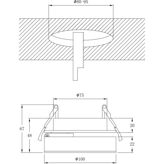 Встраиваемый светильник Maytoni DL2003-L12W4K Magic светодиодный LED 12W