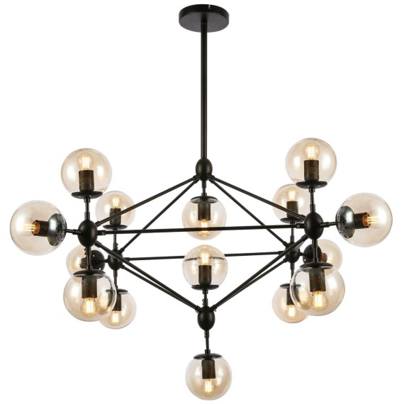 SLE154903-15 Светильник потолочный Черный/Янтарный E27 15*40W LACOTTA