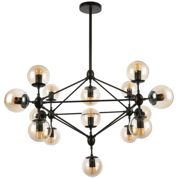 SLE154903-15 Светильник потолочный Черный/Янтарный E27 15*40W LACOTTA