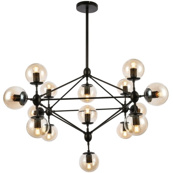 SLE154903-15 Светильник потолочный Черный/Янтарный E27 15*40W LACOTTA