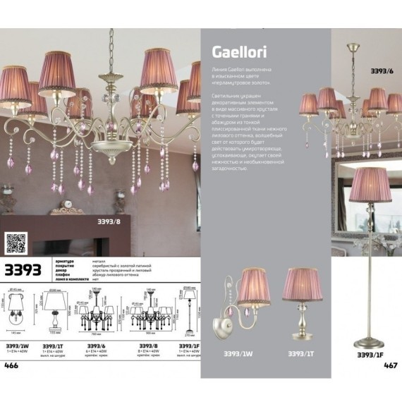 Декоративная настольная лампа Odeon Light 3393/1T GAELLORI под лампу 1xE14 40W