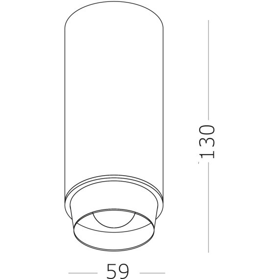 ST600.542.10 Светильник потолочный Zoom Белый LED 1*10W 4000K 1 000Lm Ra80 15-60° IP20 D59xH130 170 Накладные светильники