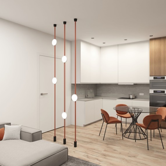 DK5567-WH+BK Cветодиодный светильник на ременный шинопровод Denkirs Belty CRI90+ 3000К 600Лм 120° 10Вт