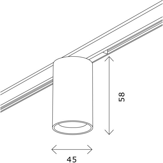 ST671.336.09 Ультратонкий трековый магнитный светодиодный светильник ST-Luce Super 5 CRI90+ 3000К 500Лм 36° 9Вт