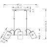 Подвесной светильник с 3 лампами Freya FR4005PL-03WB Elori под лампы 3xE27 25W