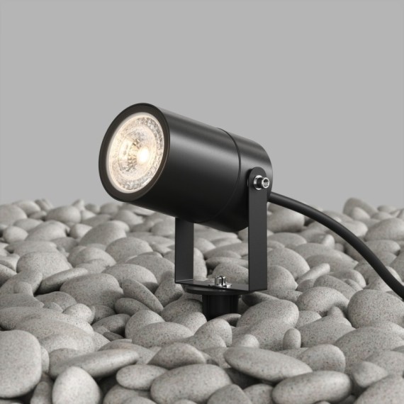 DK9800-BK Грунтовый черный уличный светильник на колышке Denkirs MOSS IP65 под лампу GU10 или LED модуль до 15 Вт
