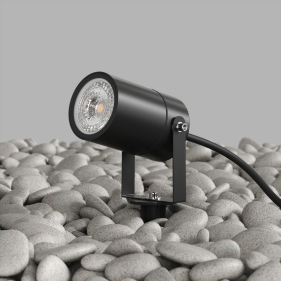 DK9800-BK Грунтовый черный уличный светильник на колышке Denkirs MOSS IP65 под лампу GU10 или LED модуль до 15 Вт