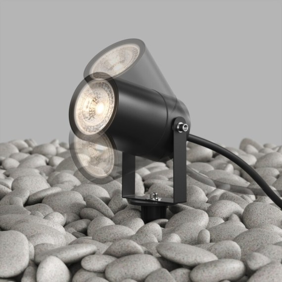 DK9800-BK Грунтовый черный уличный светильник на колышке Denkirs MOSS IP65 под лампу GU10 или LED модуль до 15 Вт