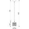 Подвесной светильник с 1 плафоном Freya FR2200-PL-01-WG Teofilo под лампу 1xE27 60W