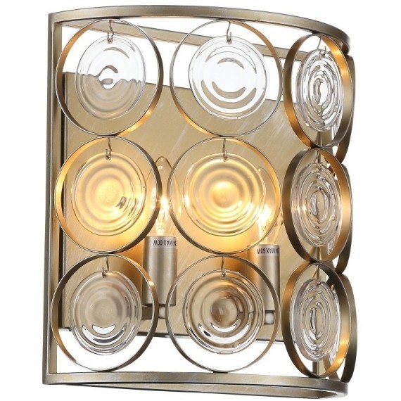 SL1105.201.02 Светильник настенный ST-Luce Золотистый с патиной/Золотистый, Прозрачный E14 2*60W SERANDA