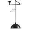 8321/1C Подвесной светильник с черным рельефным плафоном и регулировкой высоты зажимом провода под лампу E27 макс 60W 220V Lumion ARMINA