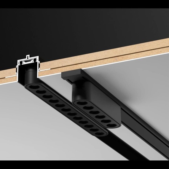 Магнитный 1м плоский шинопровод в ГКЛ 12мм Novotech Smal 135197