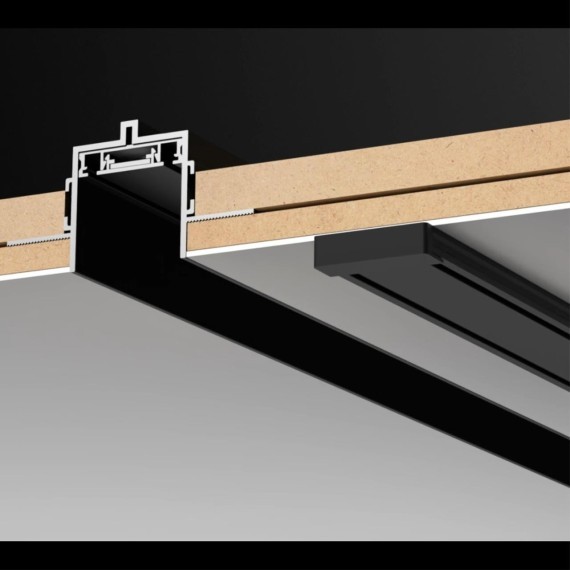 Магнитный 1м плоский шинопровод в ГКЛ 12мм Novotech Smal 135197
