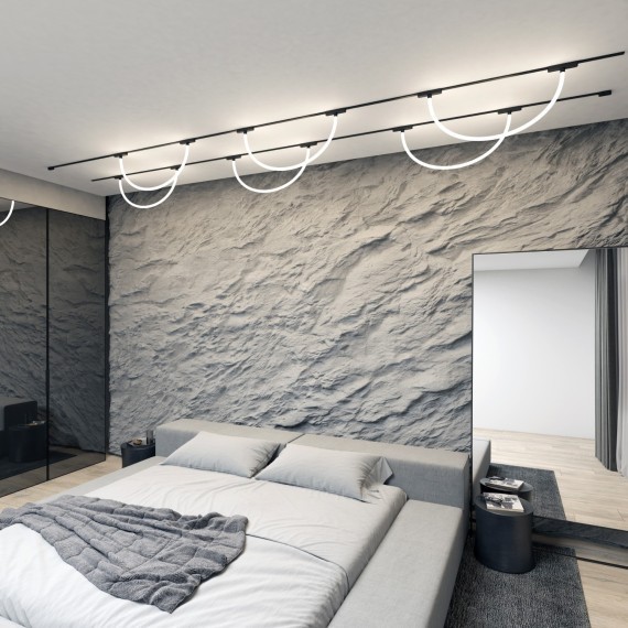 DK5327-BK Трековый магнитный светодиодный светильник Denkirs AIR 48V CRI90+ 3000К 620Лм 360° 12Вт