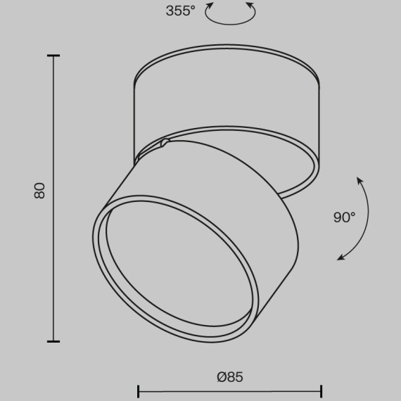 Потолочный светильник Technical C024CL-12W2.7K-B-1
