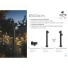 Фасадный уличный светильник с защитой IP54 на стену дома, с лампой GU10 Arte Lamp BROOKLYN A2063AL-1BK