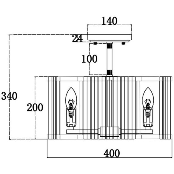 Люстра на штанге Maytoni MOD087CL-04G Solar под лампы 4xE14 40W