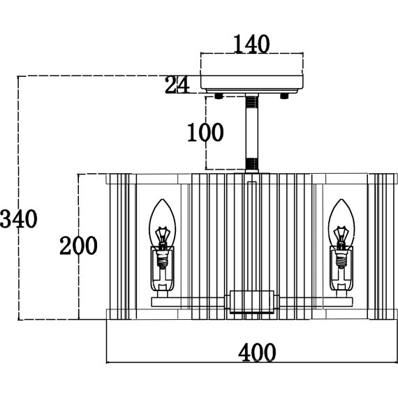 Люстра на штанге Maytoni MOD087CL-04G Solar под лампы 4xE14 40W