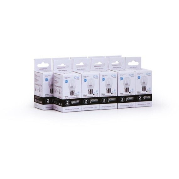 53222 Лампа Gauss LED Elementary Шар 12W 920lm E27 4100K 1/10/100