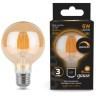 105802006-D Лампа Gauss Filament G95 6W 620lm 2400К Е27 golden диммируемая LED 1/20