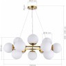SLE1191-203-12 Светильник подвесной Золотистый/Белый E27 12*60W FRATTA