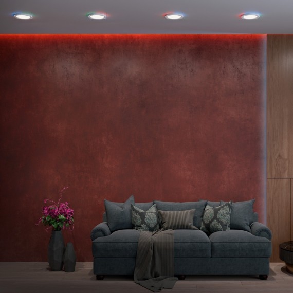 Светильник встраиваемый светодиодный (три сценария работы) IP20 LED 4000К+RGB 6W+3W 540Лм SPAN 359009