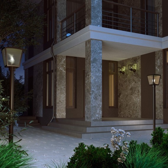 Уличный настенный светильник Novotech IP54 E27 18W PARK 370943