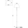 Торшер с абажуром Freya FR5190FL-01BS1 Rosemary под лампу 1xE27 60W