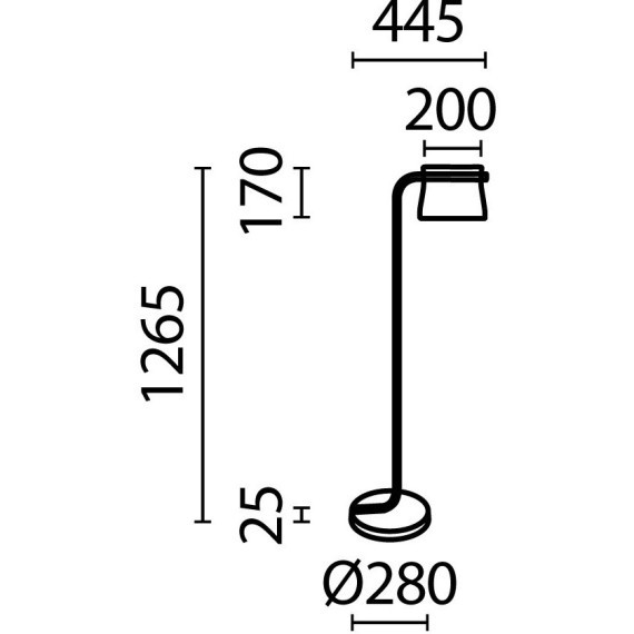 Напольный светильник (торшер) Maytoni MOD170FL-L8BS3K