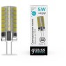 18025 Лампа Gauss Elementary G4 AC210-240V 5W 400lm 4100K силикон LED 1/20/200