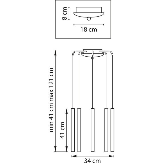 Люстра подвесная Tubo Lightstar L5T747247