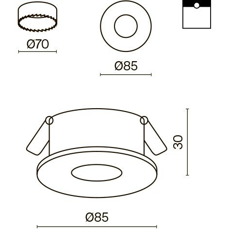 Встраиваемый светильник Maytoni DL027-2-01B Slim под лампу 1xGU10 50W