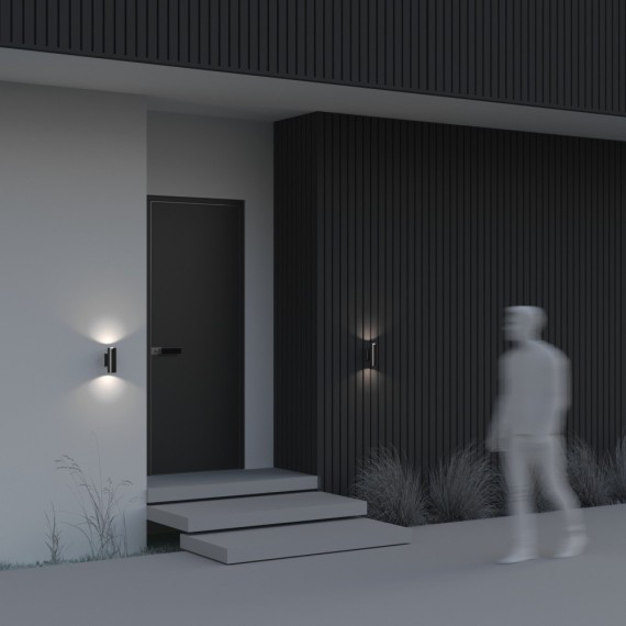 Уличный настенный светильник Maytoni O574WL-02B Bowery IP54 под лампы 2xGU10 50W