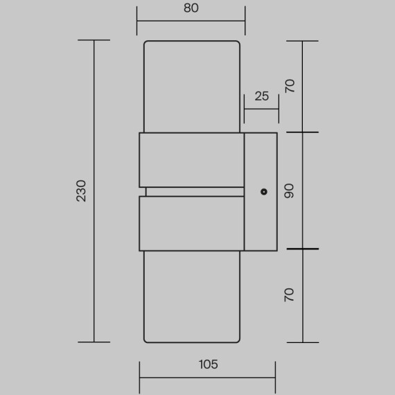 MOD505WL-L12BS3K Латунный настенный светодиодный светильник (бра) без выключателя 12Вт 3000К 900Лм CRI80 180° Maytoni Torris