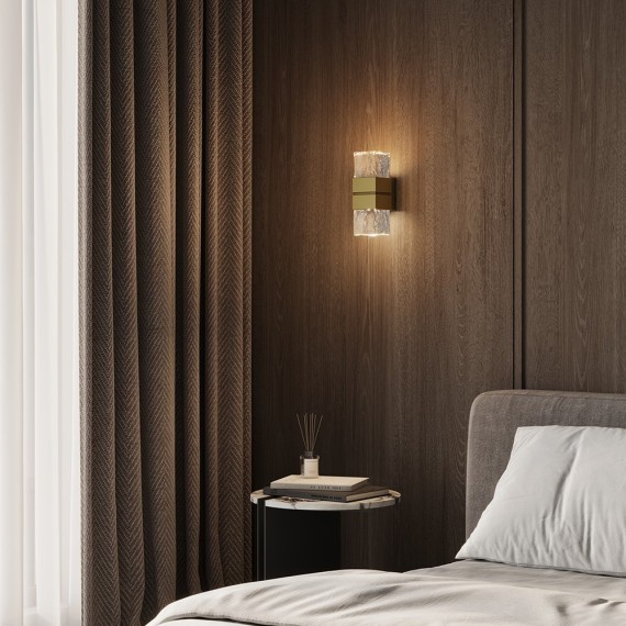 MOD505WL-L12BS3K Латунный настенный светодиодный светильник (бра) без выключателя 12Вт 3000К 900Лм CRI80 180° Maytoni Torris