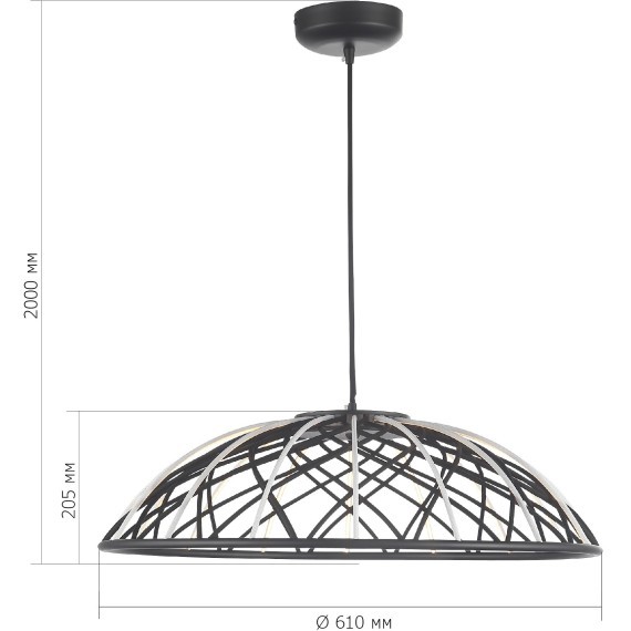 SL6016.403.01 Светильник подвесной ST-Luce Черный/Черный LED 1*20W 3000K BOUND
